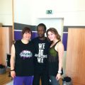 Fatima und Jenny mit Glenn Hudson (Choreograph aus London)